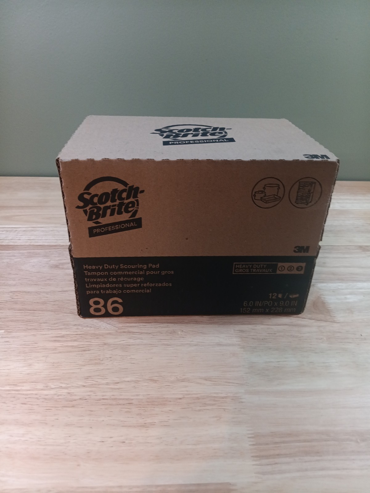 Scotch-Brite Professional 86 6 x 9" Heavy Duty Scouring Pads Box of 12 New gallery