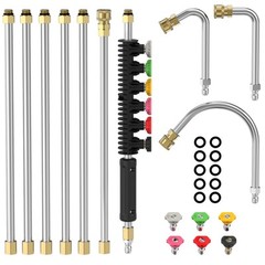 Sealegend 10FT Gutter Cleaner Wand Kit, 4000 PSI, 1/4″ Quick Connect, 6 Tips