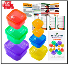 21 Day Fix Portion Control Containers Kit Meal Plan Diet Weight Loss 7 PCS USA