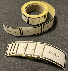 10 Authentic GUCCI Black & White Label Stickers – 2.75” x 1.5” Inches