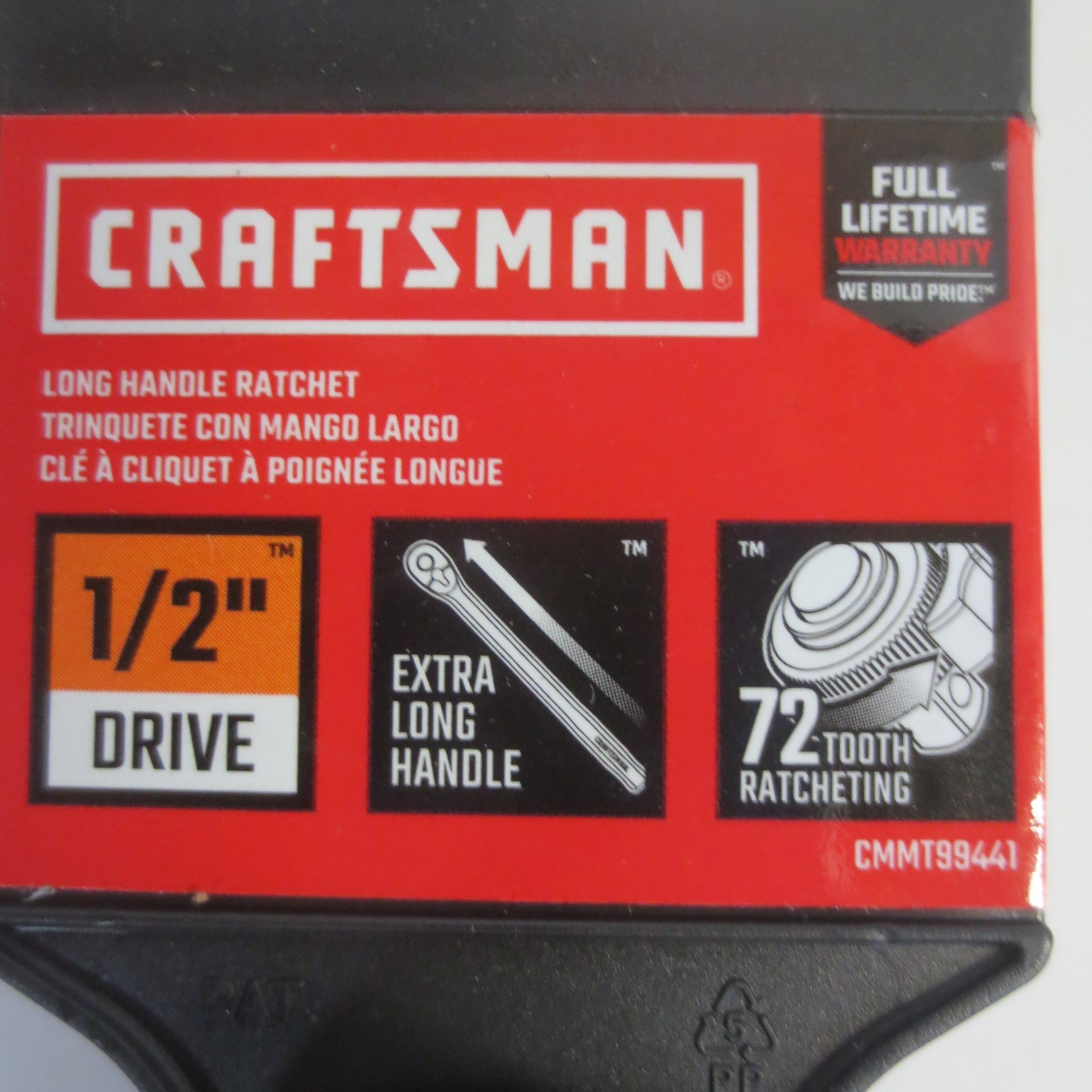 CRAFTSMAN Ratchet, Long-Handle, 1/2 Inch Drive (CMMT99441) gallery