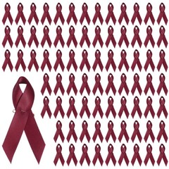 100 Pcs Polyester Ribbon Satin Pins, Red