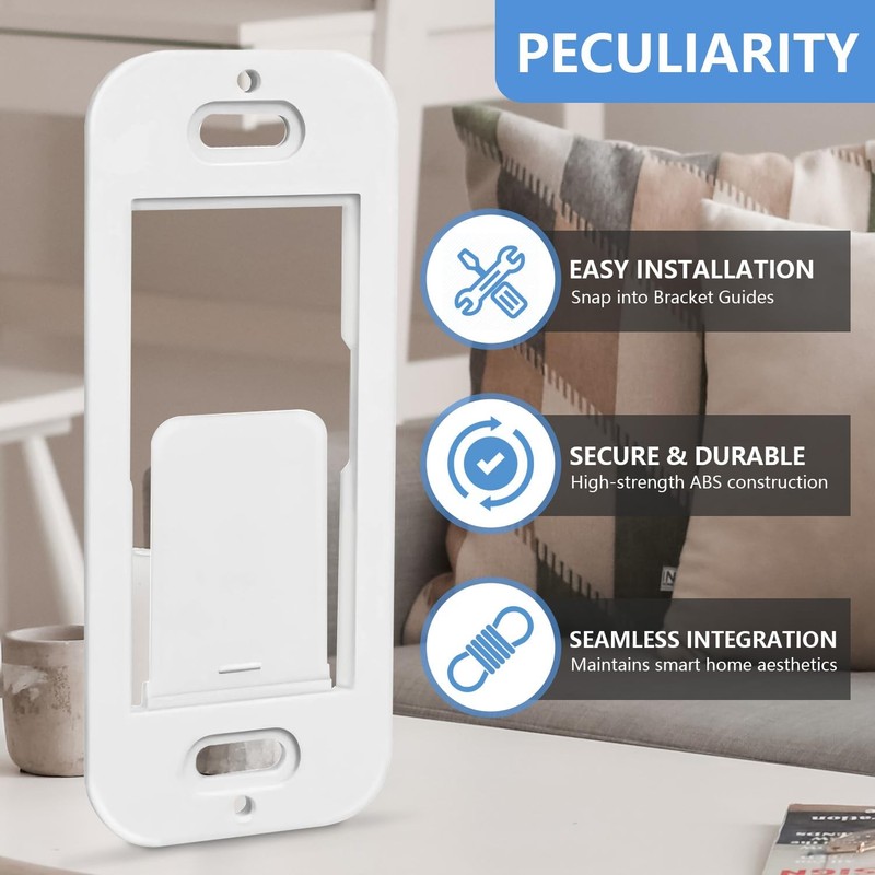 Wallplate Brackets for Lutron Caseta Pico Remote, 4-Pack Seamless Remote Snap-in gallery