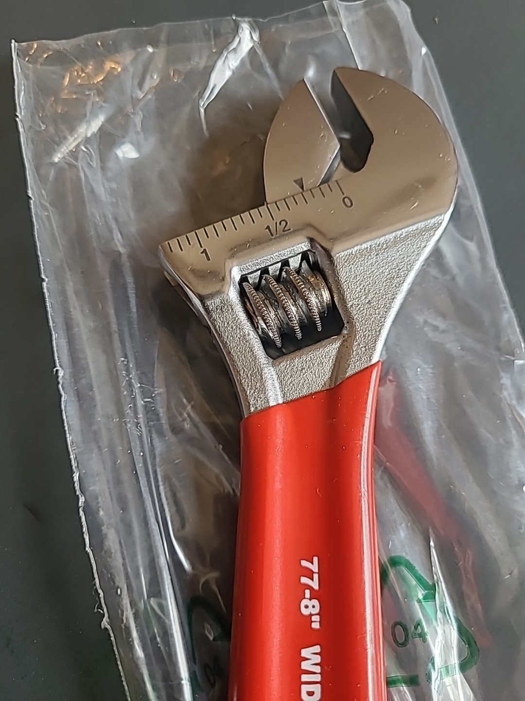 IREGA 77-8 8" WIDE PRECISION ADJUSTABLE WRENCH RED PVC HANDLE MADE IN SPAIN gallery
