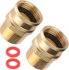2 Pack Garden Hose Adapter,3/4" NPT X 3/4" GHT Connector with Dual Swivel,Bras.. gallery