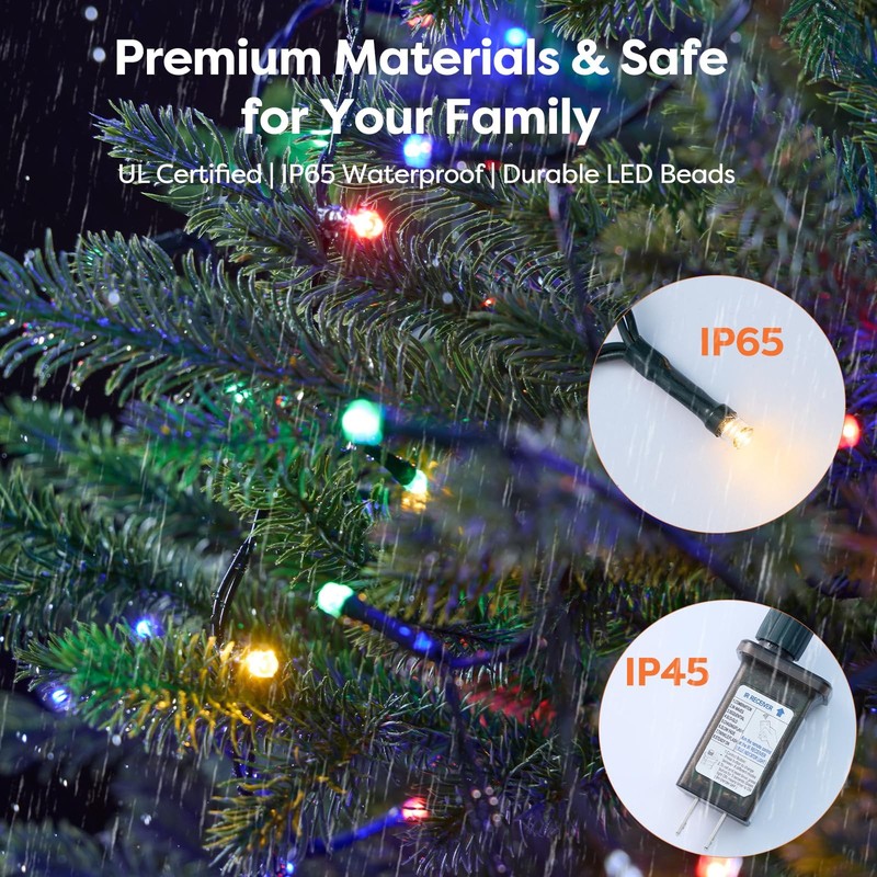 Christmas Tree Lights with Remote 400 LED 10 Lines Christmas Lights for Tree ... gallery