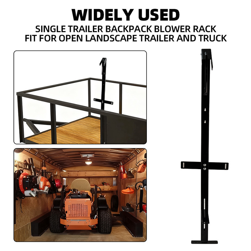 New Universal Open Landscape Trailer Blower Rack Holder With Lockable Feature gallery