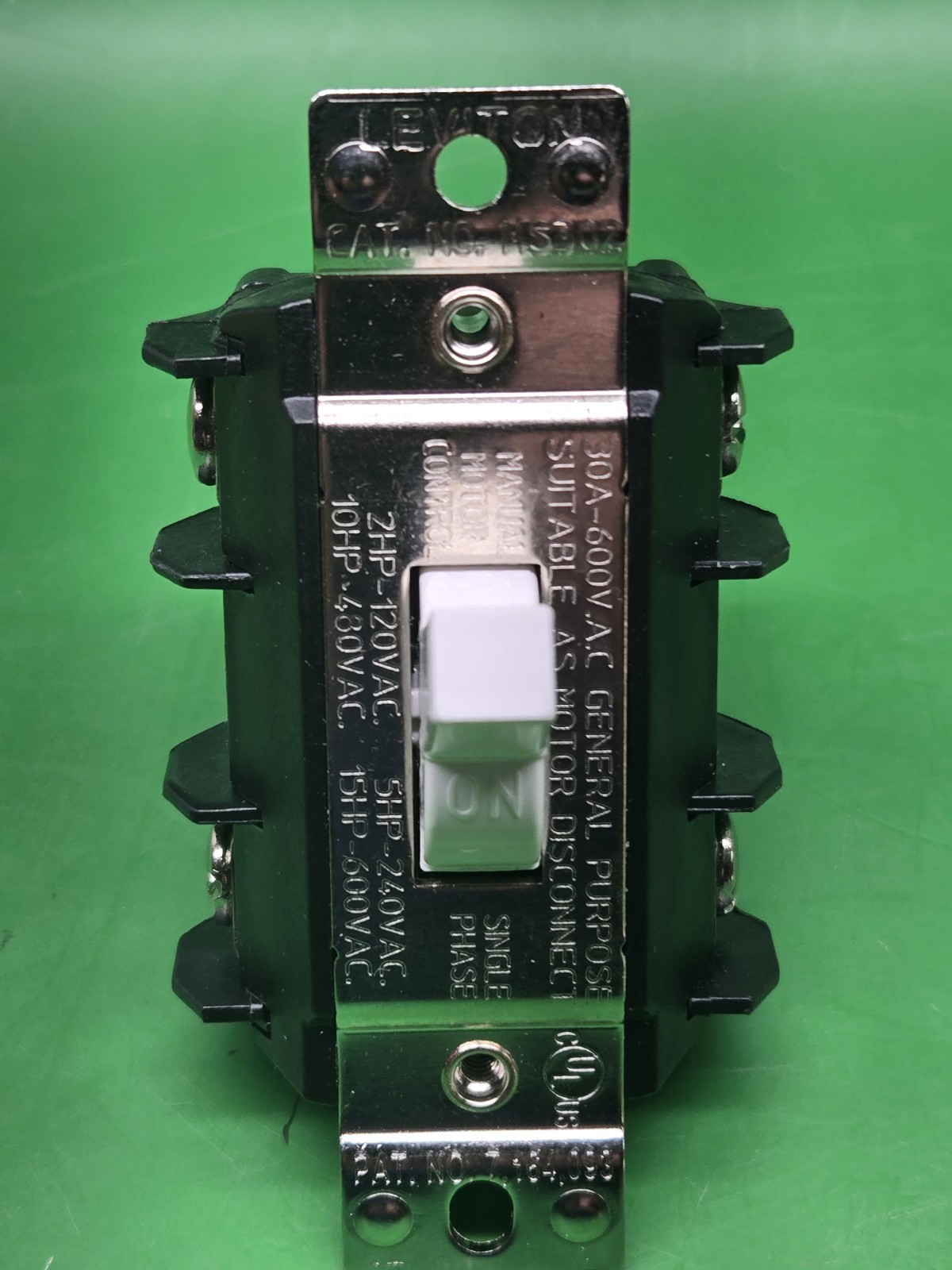LEVITON MS302 , 30A -600V -AC SINGLE PHASE MANUEL SWITCH-MOTOR DISCONECT gallery