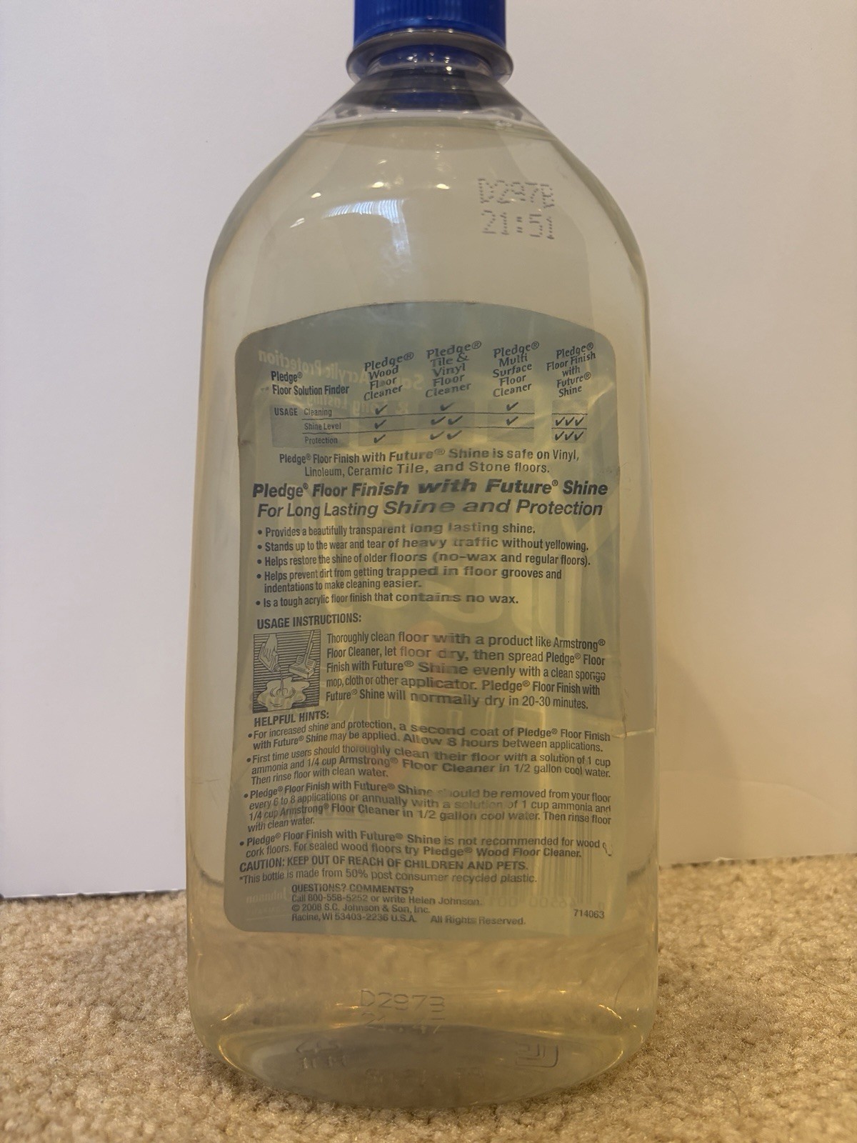 Pledge Future Shine Premium Floor Finish 27 fl oz. SC Johnson gallery