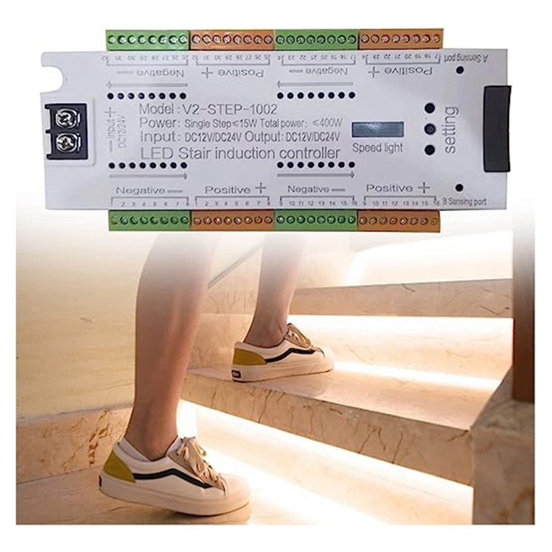 Automatic 32 Channels Stairway Lighting LED Motion Sensor Stair Light4753 gallery