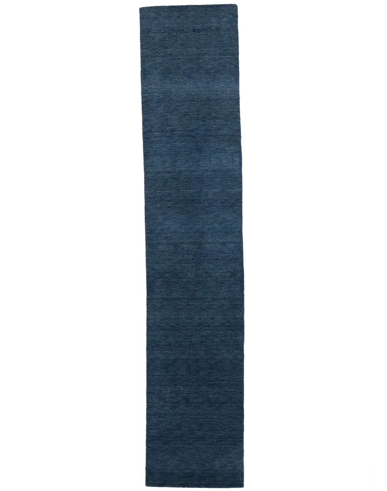 Steel Blue Solid Design Hand-Loomed 3X12 Gabbeh Wool Runner Rug Oriental Carpet gallery