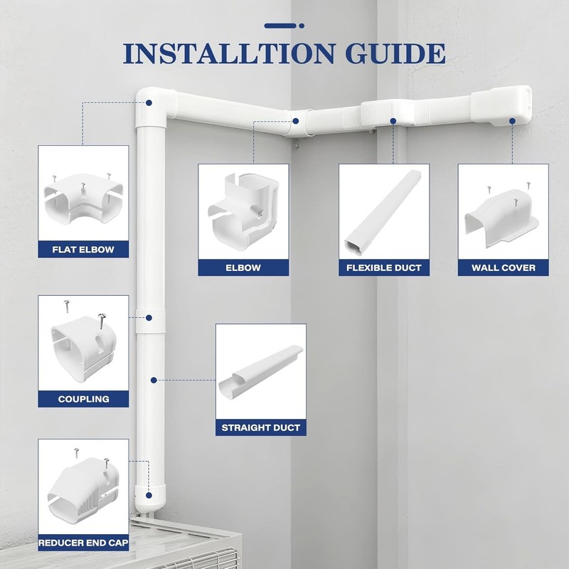 Mini Split Line Cover Kit - White gallery