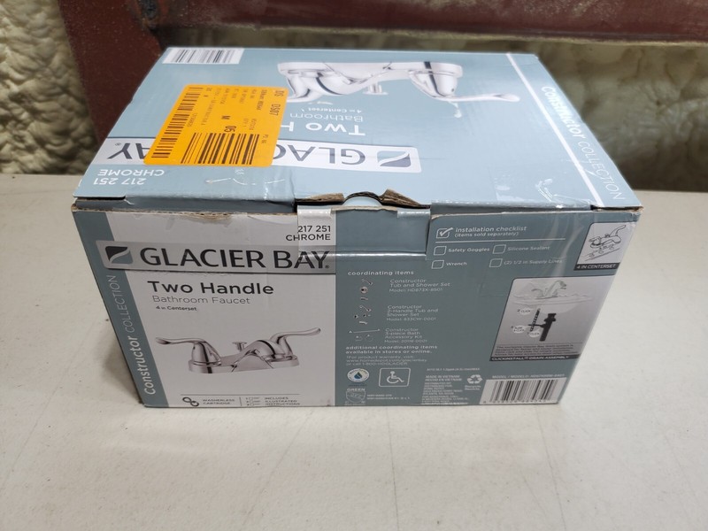 Glacier Bay Constructor 4" Double Handle Bathroom Faucet Chrome gallery