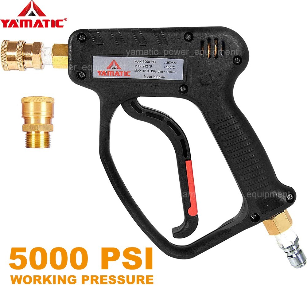 YAMATIC 5000 PSI High Pressure Washer Trigger Gun M22-14mm M22-15mm 3.8" Connect gallery