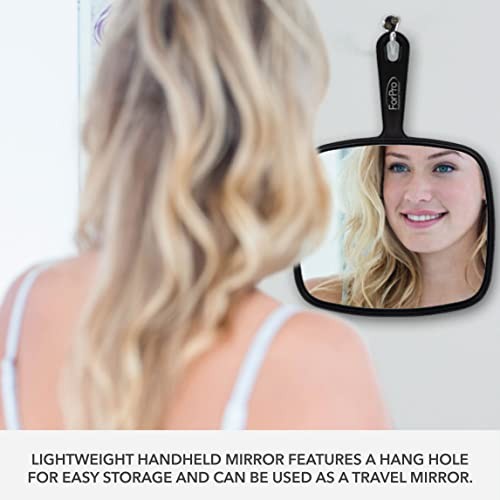 Extra Large Hand Mirror with Handle, 9" W x 12" L, Multi-Purpose X-Large gallery