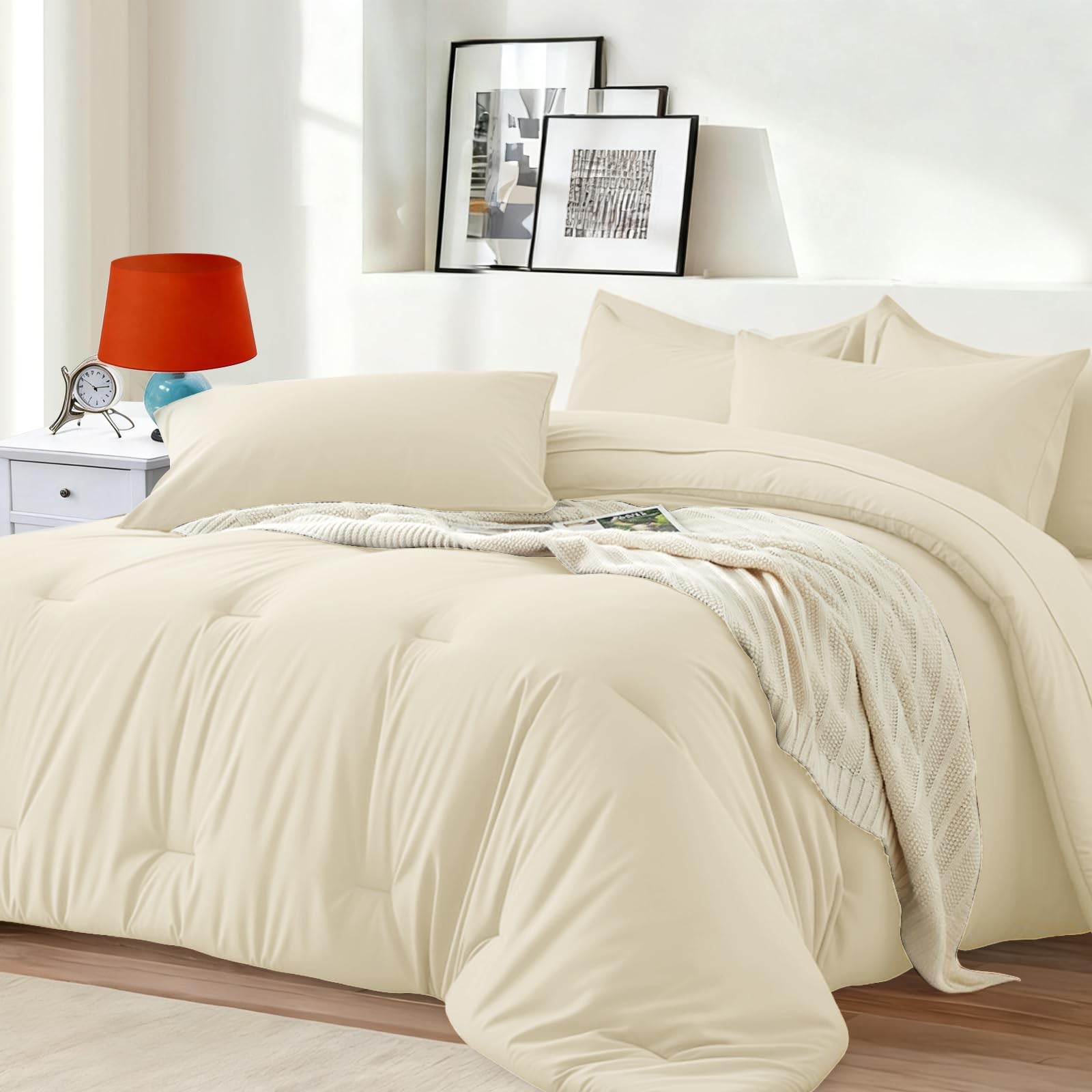Easthome Queen Comforter Set 7 Piece - Soft Bed in a Bag Queen Size Comforter Se gallery