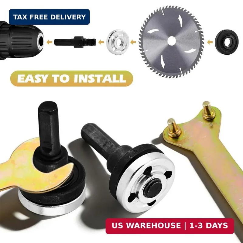 10mm 5Pcs Drill to Angle Grinder Adapter Set – Variable Rod Converter Tool gallery
