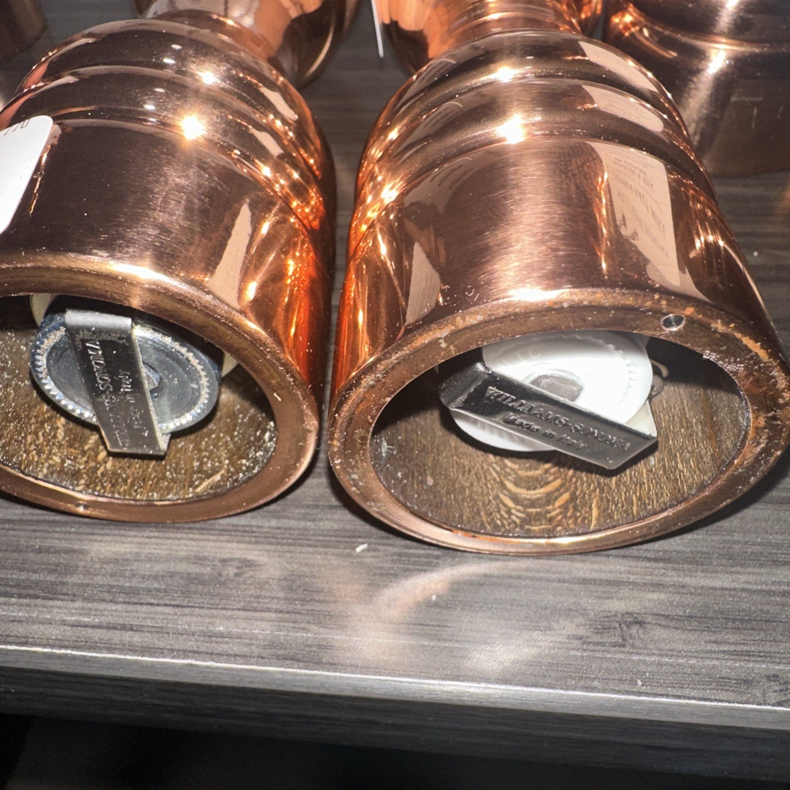 Williams Sonoma 7" Copper Salt & Pepper Mills Set MSRP $129.95 gallery