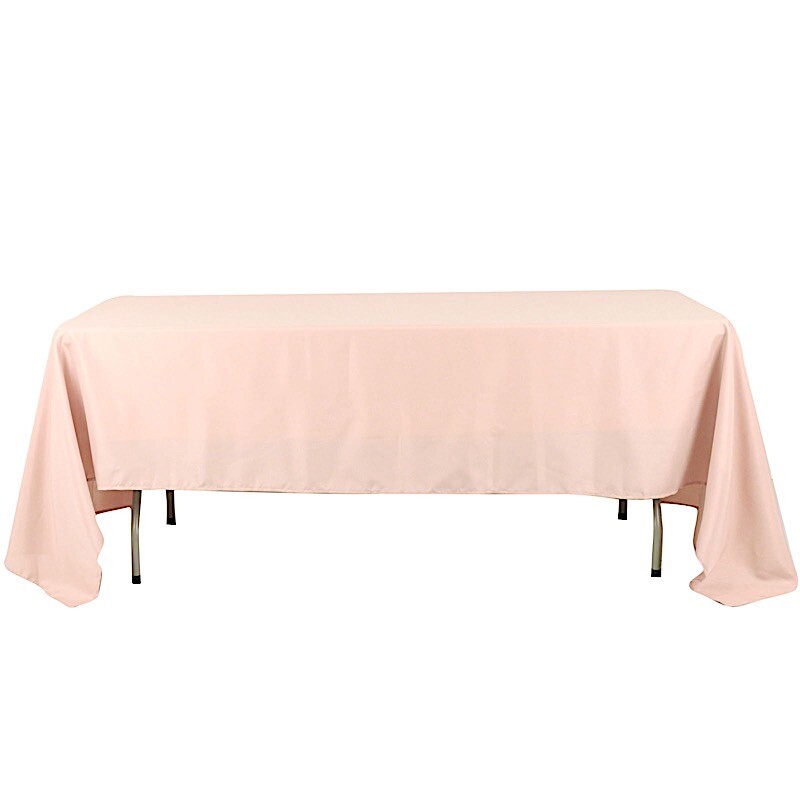 Nude 72x120 RECTANGLE POLYESTER TABLECLOTH Wedding Catering Dinner Supplies gallery