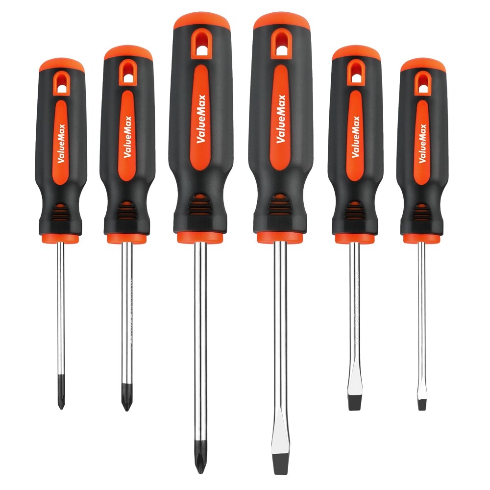 ValueMax 6-Piece Magnetic Screwdriver Set 3 Phillips and 3 Flat Tip Screwdrivers gallery