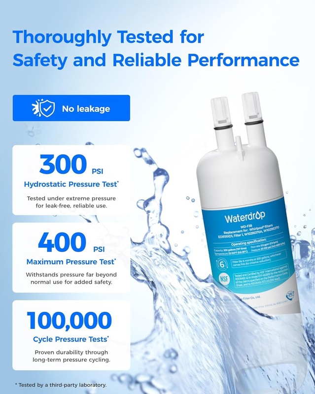 Waterdrop Refrigerator Filter, Replacement for Kenmore®46-9081, 46-9930, 2 Pack gallery