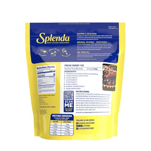 Splenda Zero Calorie Sweetener Granulated Sugar Substitute 9.7 oz Low Calorie Sw gallery