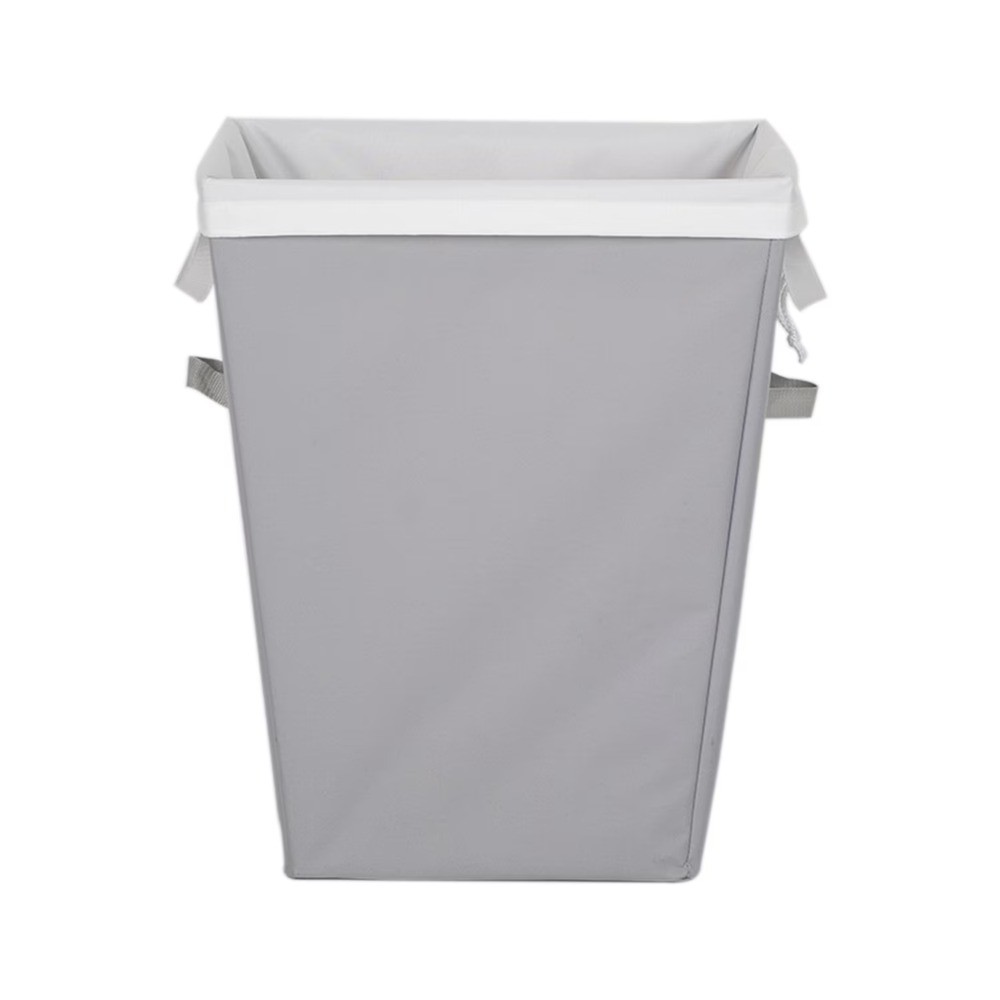 Slim Rectangle Laundry Hamper with Removable Liner and Carrying Handles Gray gallery