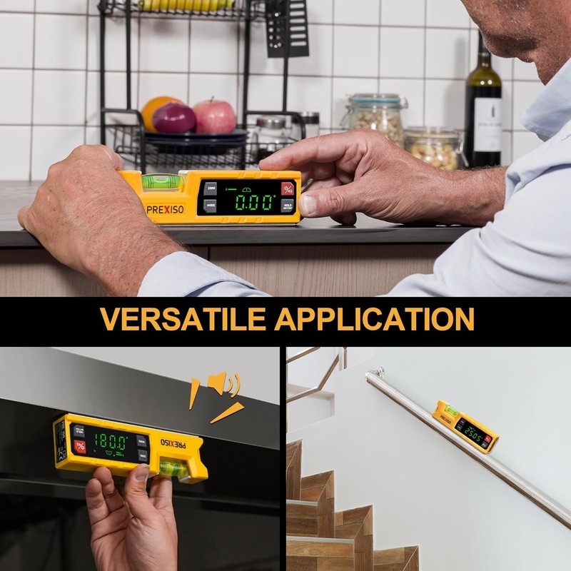 PREXISO Digital Level & Digital Protractor 7''Angle Finder 0-90° & 0-180° Range gallery