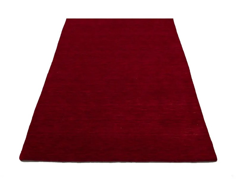 Red Solid Design Hand-Loomed 4X6 Gabbeh Wool Rug Oriental Home Decor Carpet gallery