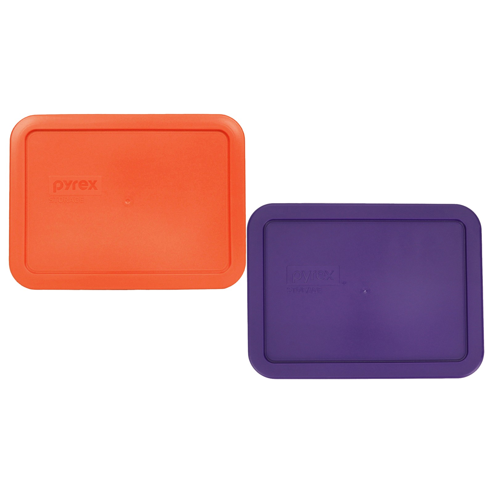 Pyrex 7210-PC 3-Cup Pumpkin Orange and Plum Purple Food Storage Replacement Lids gallery