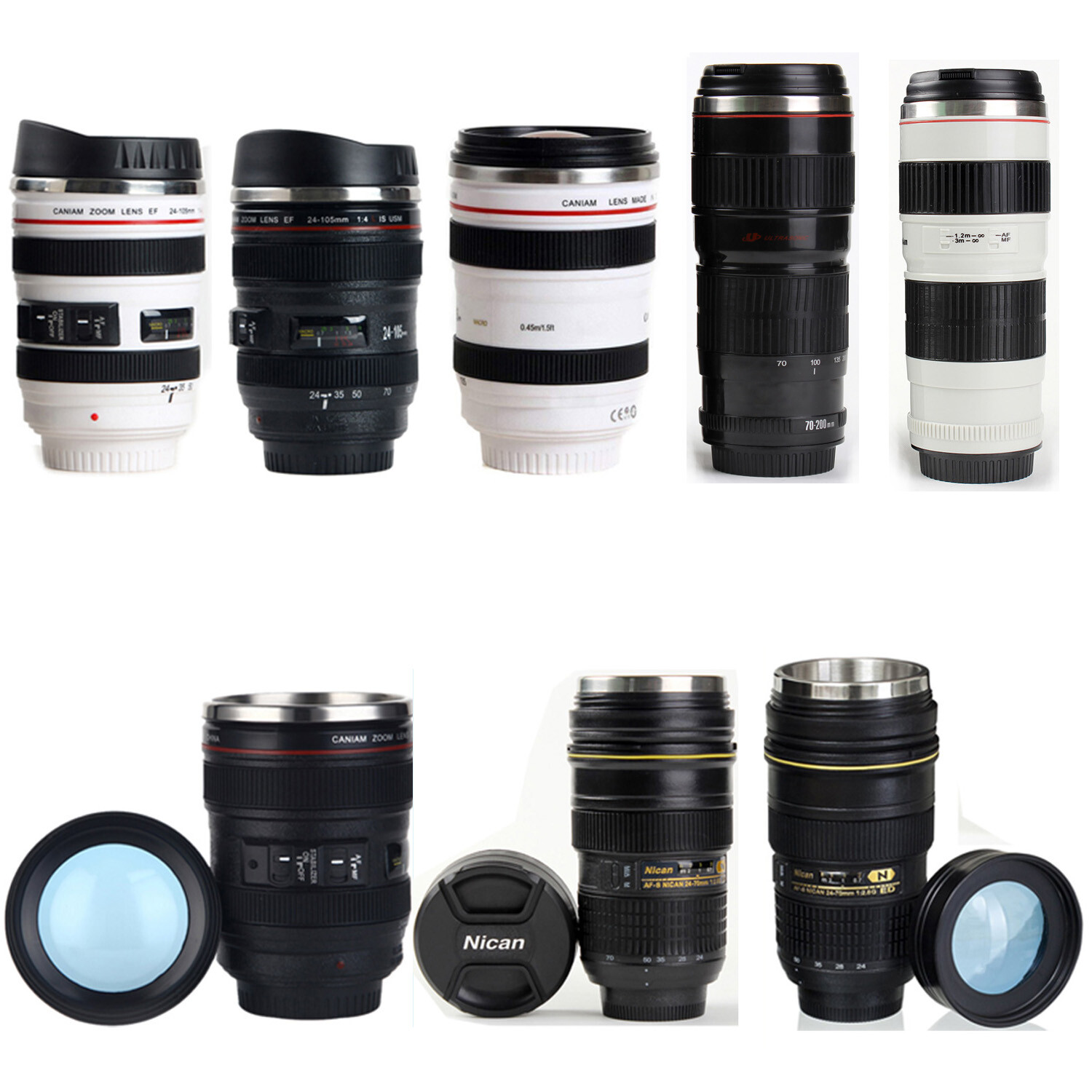 Camera Lens Coffee Mug Stainless Steel Thermos Cup Photographer Gifts Travel Mug gallery