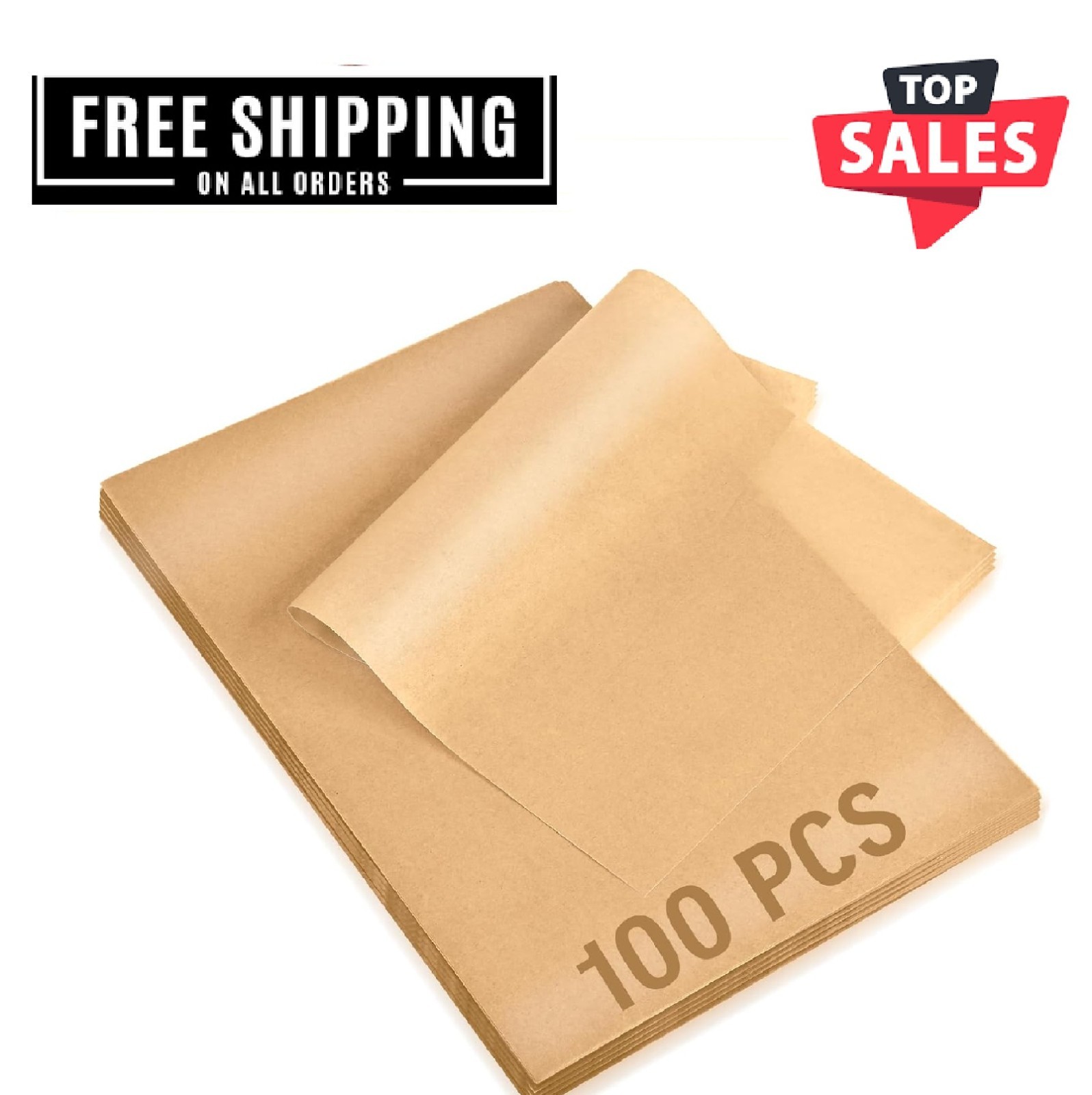100Pcs Parchment Paper Sheets, 9X13 in Unbleached Parchment Paper for Baking gallery
