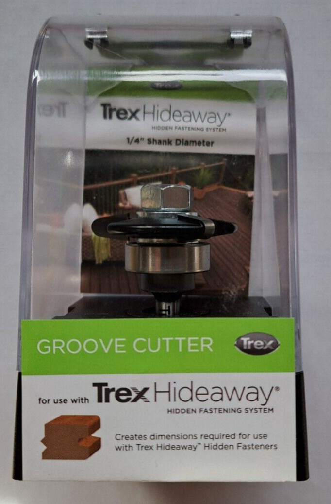 TREX GROOVE CUTTER ROUTER BIT TREX HIDEAWAY 1/4" SHANK DIAMETER HIDDEN FASTENERS gallery