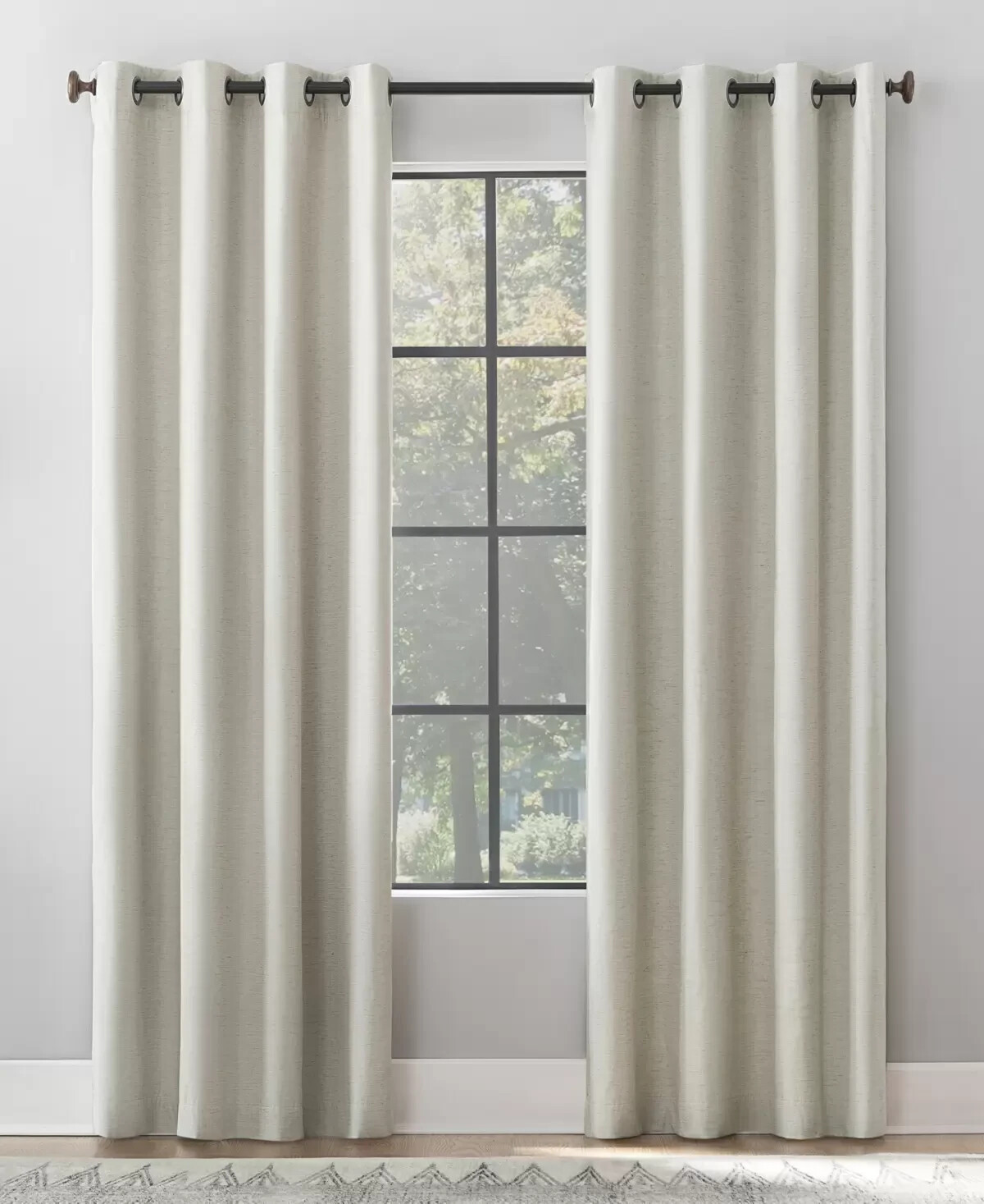 Archaeo Light Filtering Textured Curtain Panel White 50 X 96 - New gallery