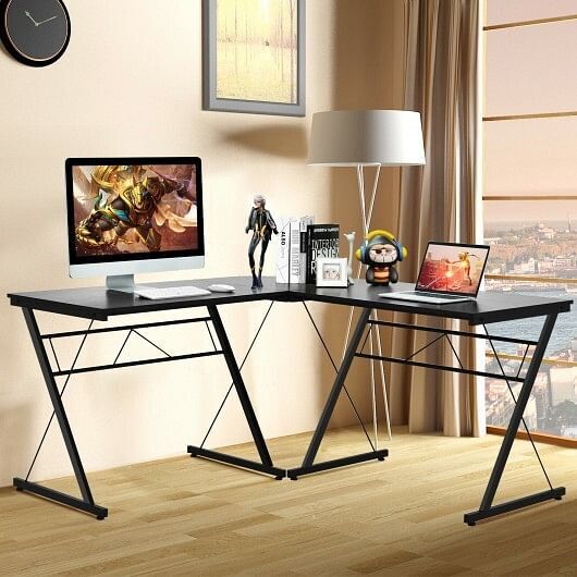 59 Inches L-Shaped Corner Desk Computer Table for Home Office Study Workstation- gallery