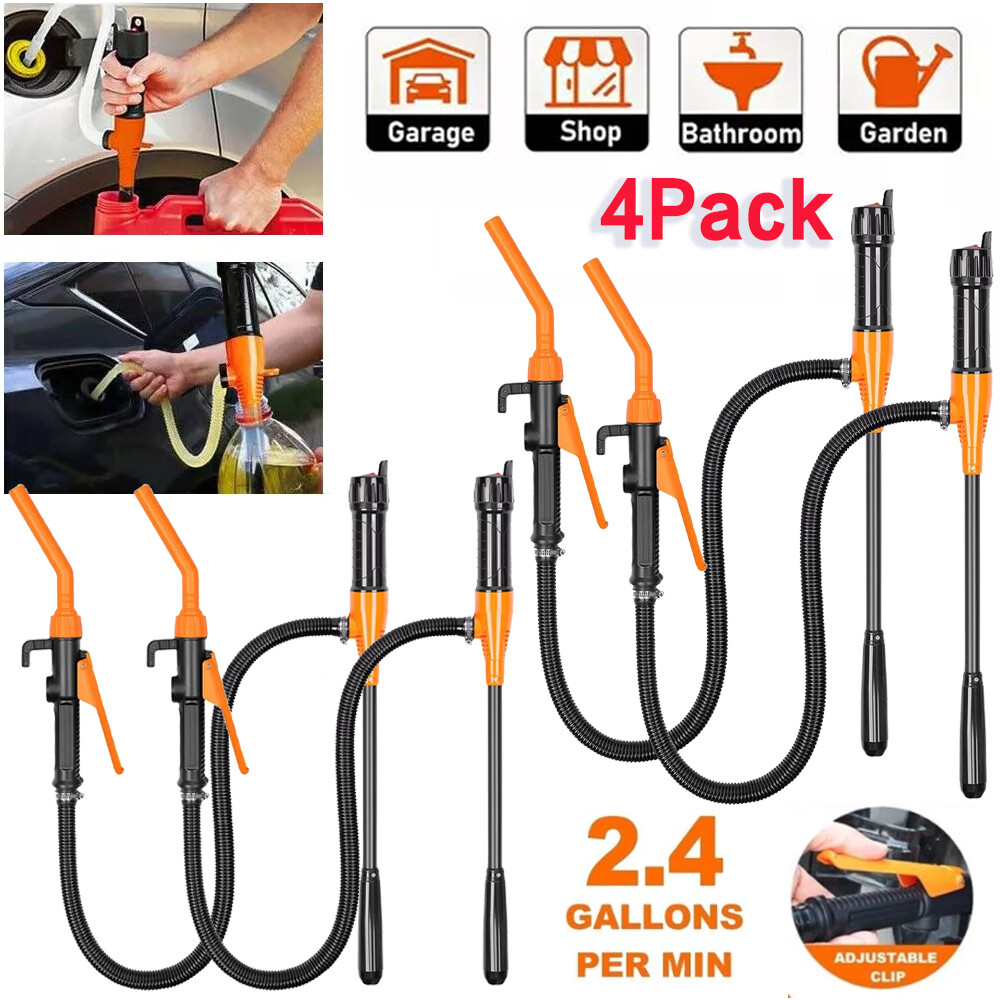 4 Pack Battery Powered Electric Fuel Transfer Pump Portable Gas Oil Liquid Pump gallery