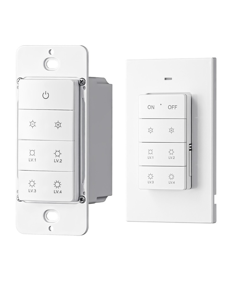 DEWENWIL Wireless Dimmer Switch,Magnetic Remote Control Dimmer Light Switch