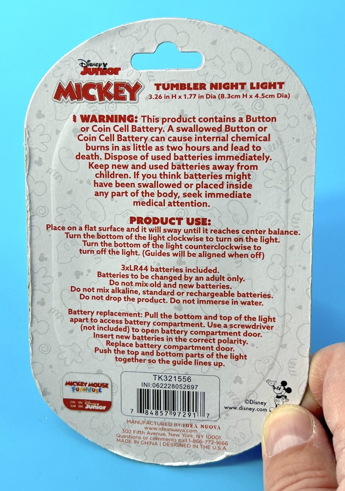 Disney Junior Mickey Mouse Funhouse Tumbler Night Light Twist Top – New gallery