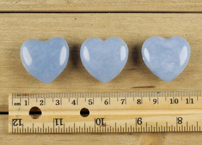ANGELITE Crystal Heart - Self Care, Mom Gift, Home Decor, Healing Stones, E0163 gallery