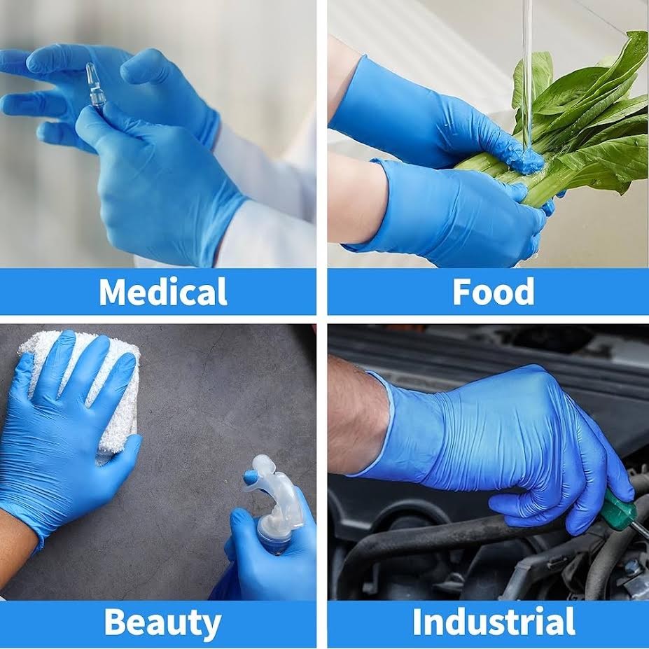 Basic Vinyl Synmax Exam Gloves Powder-Free Size:M ,Color:Black,100pcs gallery
