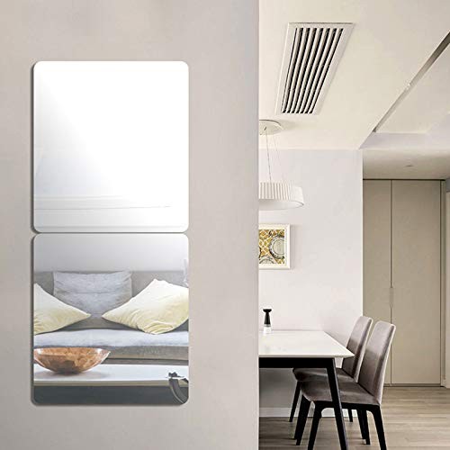 Acrylic Mirror Sheet Self Adhesive Wall Mounted Home Décor Non 10"L x 10"W 1 gallery