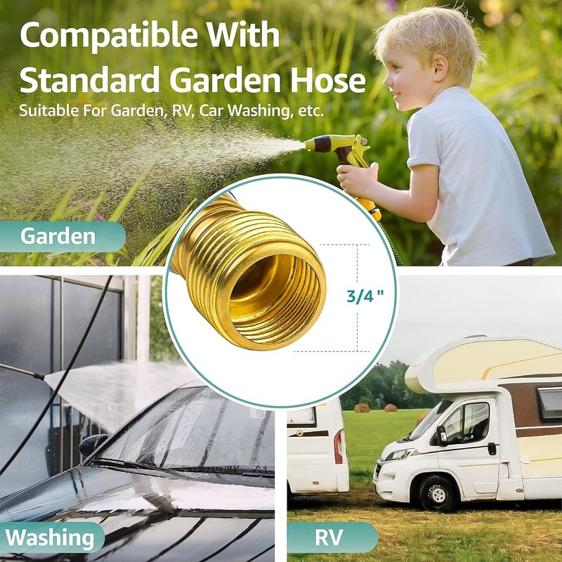 AQUACREST Flexible Hose Protector for RV,Garden& Car Wash Extension Adapter 2pcs gallery