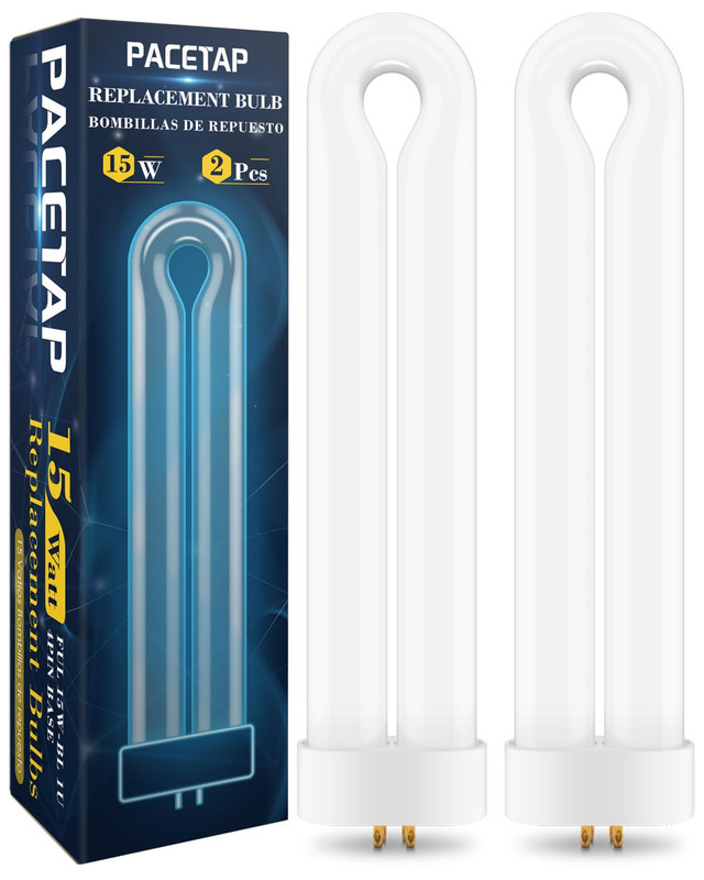 2 Pack Replacement Bulbs FUL15W BL with 4 Pin Base, U Shaped Lamp Tube Compatibl gallery