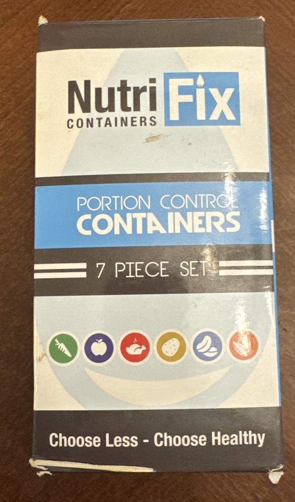 NitriFix Portion Control Containers Kit Meal Plan Diet Weight Loss 7 PCS USA