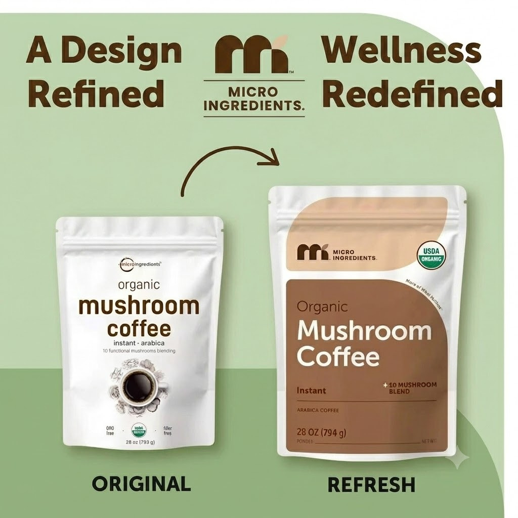 2Pk Micro Ingredients Organic Mushroom Coffee Instant Arabica 10 Blend 56 oz gallery