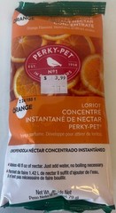Perky-Pet Instant nectar loriot concentrate -Orange bird feed drink makes 48 oz
