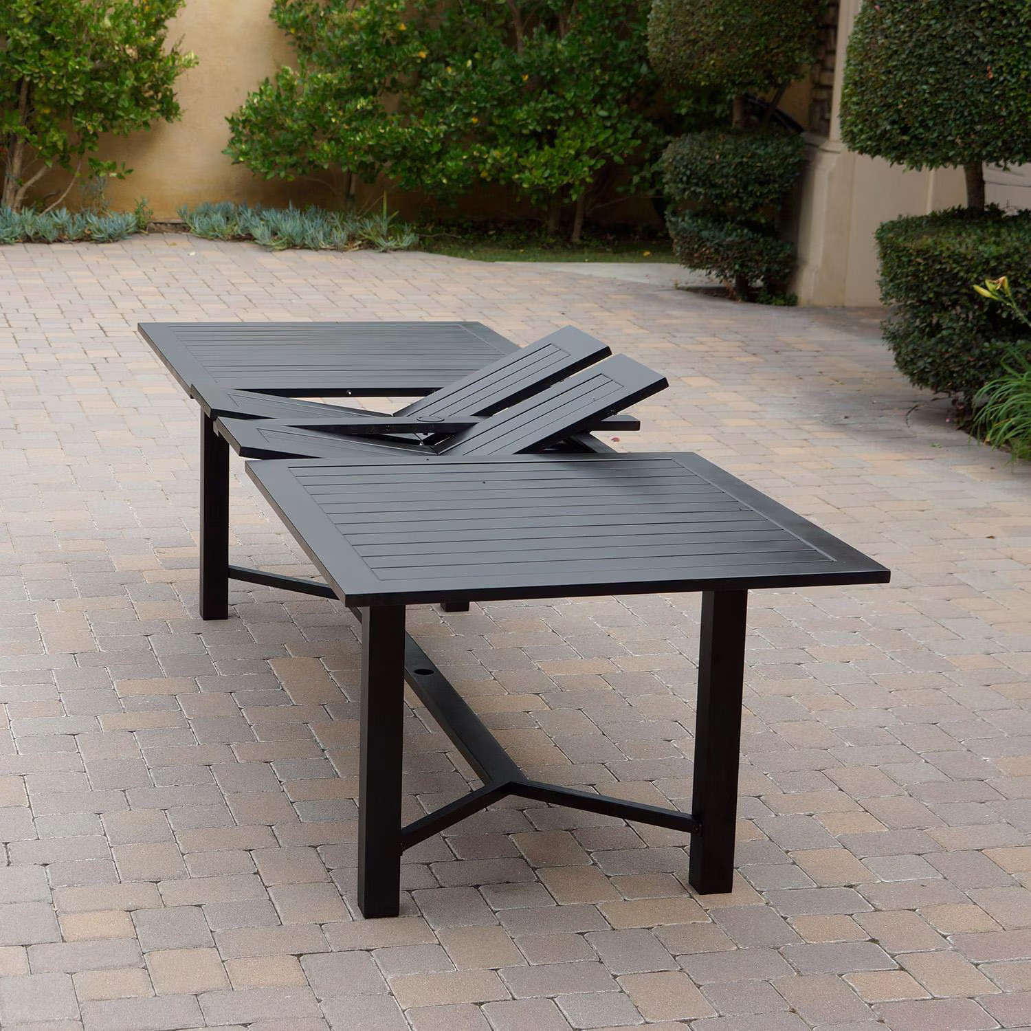 Elisabeth 11 Pc Cast Aluminum Dining Set 91 X 40 Inch Atlantis Table in Antique gallery