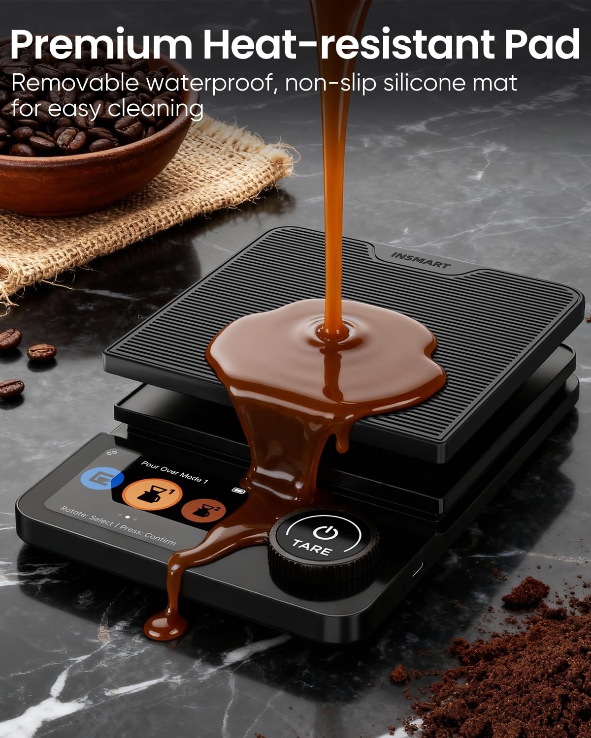 INSMART Coffee Scale with Timer, Bluetooth Espresso Scale with App Sync 5kg/0... gallery