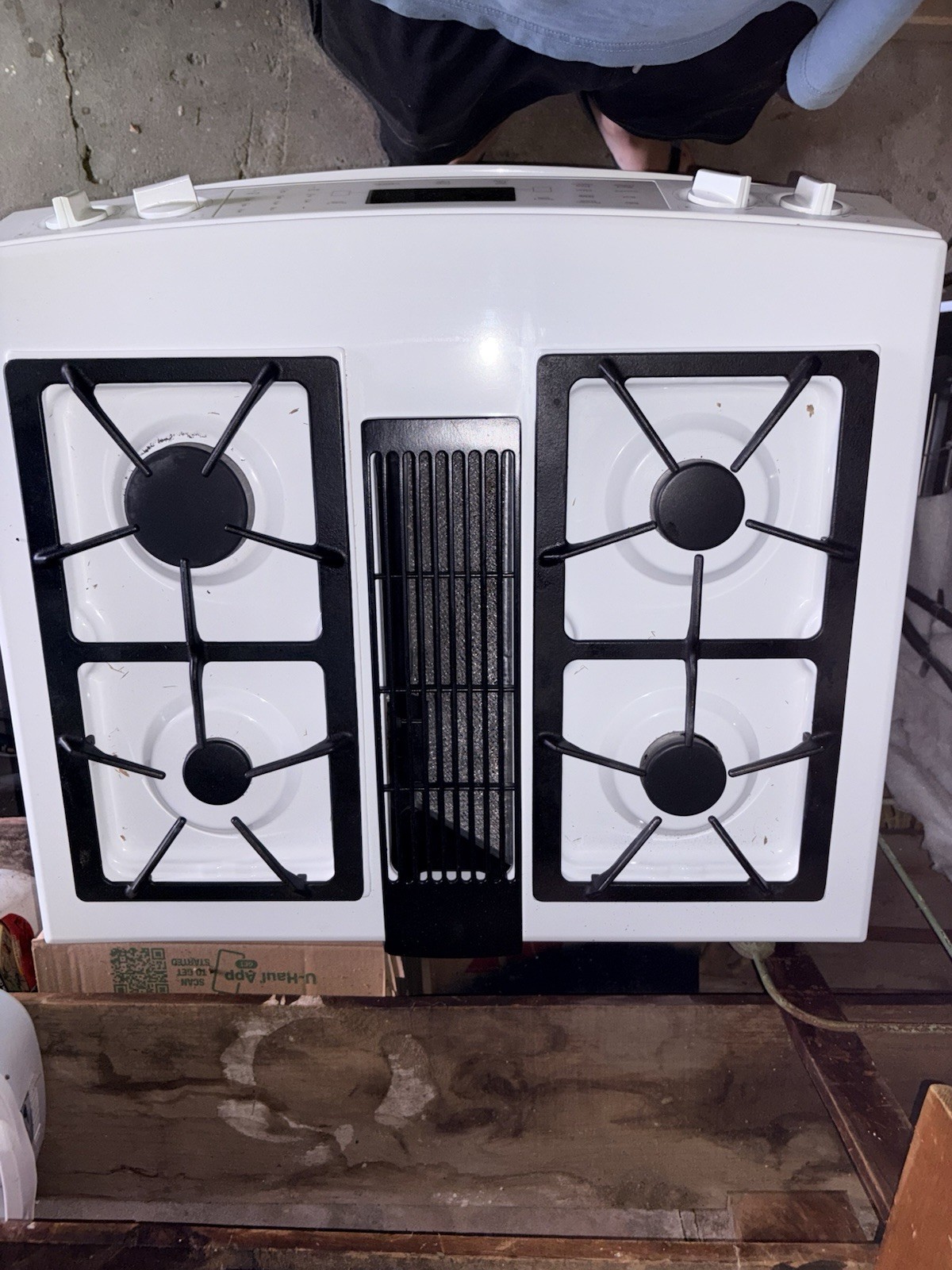 Jenn-Air Slide-In Gas Range 4 Burner Downdraft Vent Convection Oven White gallery