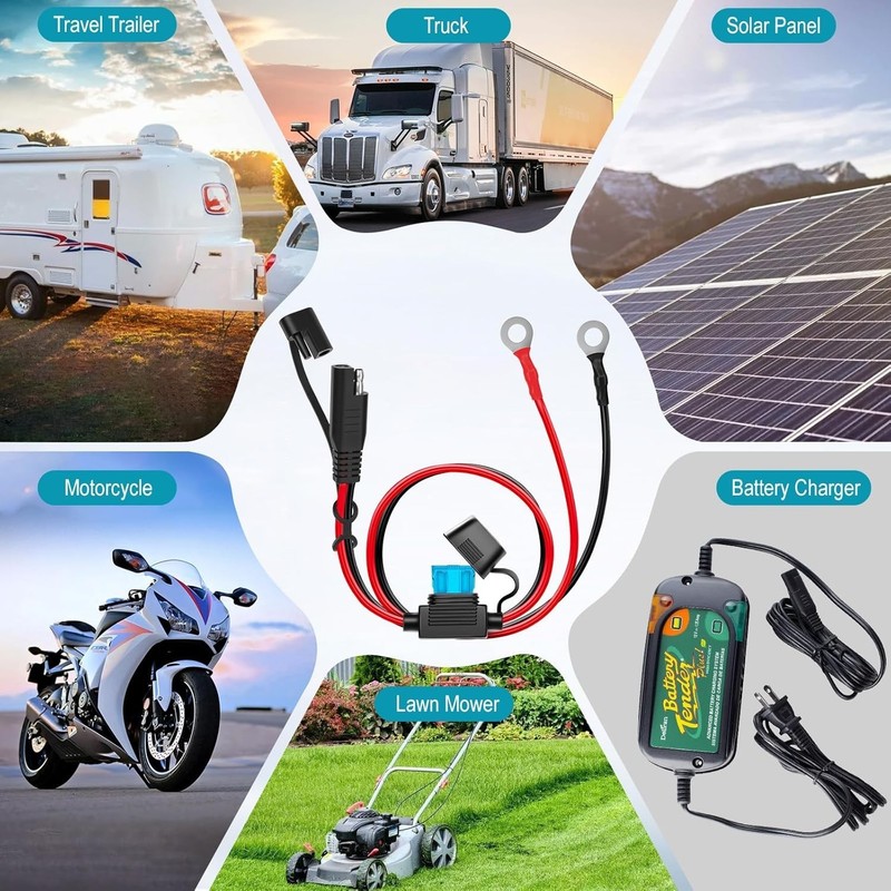 Effortless 2FT SAE Cable for Battery Tenders - Secure Connection Guaranteed gallery